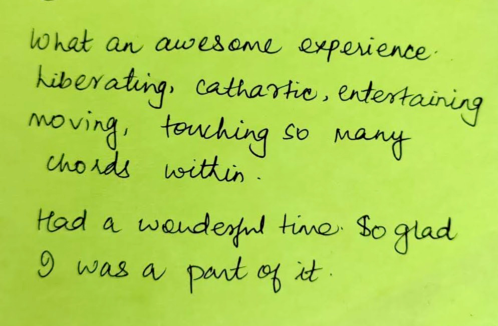 PBT show Feedback 1