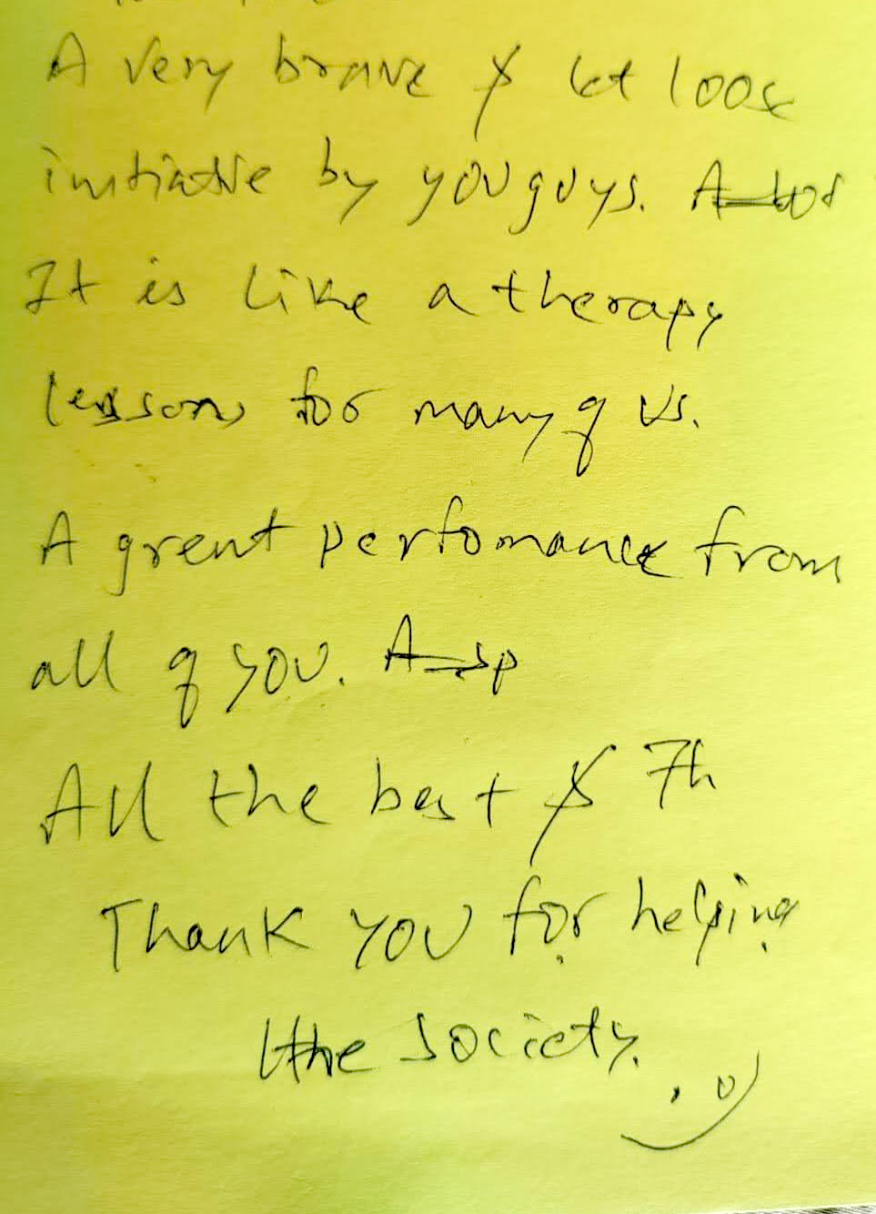PBT show feedback 6